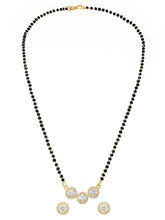 Gold Plated Three Stone Mangalsutra Set