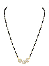 Gold Plated Three Stone Mangalsutra Set