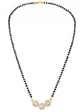 Gold Plated Three Stone Mangalsutra Set