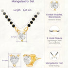 Gold Plated Heart Solitaire Mangalsutra Set