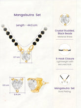 Gold Plated Heart Solitaire Mangalsutra Set
