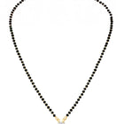Gold Plated Heart Solitaire Mangalsutra Set