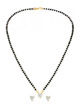Gold Plated Heart Solitaire Mangalsutra Set