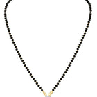 Gold Plated Heart Solitaire Mangalsutra Set