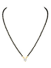 Gold Plated Heart Solitaire Mangalsutra Set
