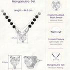 Rhodium Plated Heart Solitaire Mangalsutra Set