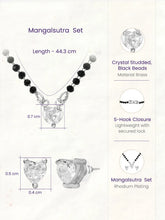 Rhodium Plated Heart Solitaire Mangalsutra Set