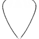 Rhodium Plated Heart Solitaire Mangalsutra Set