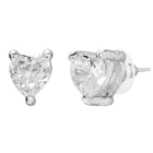 Rhodium Plated Heart Solitaire Mangalsutra Set