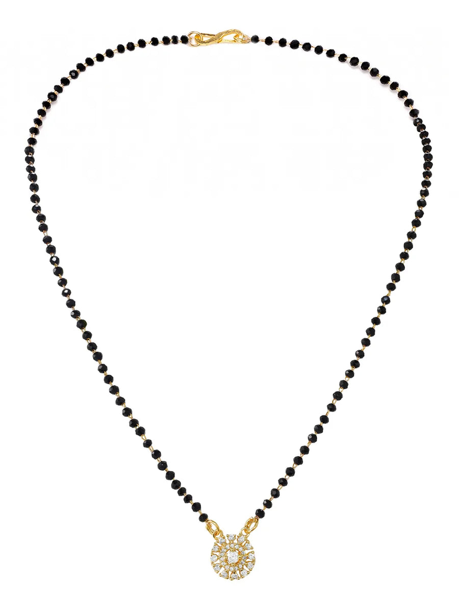 Gold Plated Crystal Bloom Mangalsutra Set