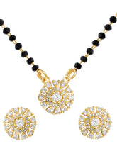 Gold Plated Crystal Bloom Mangalsutra Set