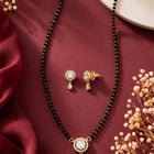 Gold Plated Halo Drop Mangalsutra Set