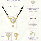 Gold Plated Halo Drop Mangalsutra Set