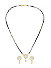 Gold Plated Halo Drop Mangalsutra Set