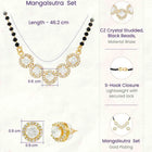 Gold Plated Black Bead Halo Necklace Set
