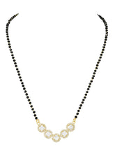 Gold Plated Black Bead Halo Necklace Set
