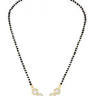 Gold Plated Black Bead Halo Necklace Set