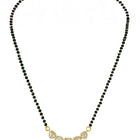 Gold Plated Black Bead Heart Necklace Set