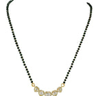 Gold Plated Black Bead Heart Necklace Set