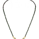 Gold Plated Black Bead Heart Necklace Set