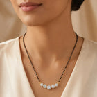 Gold Plated Classic Halo Mangalsutra Set
