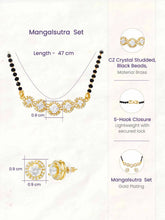 Gold Plated Classic Halo Mangalsutra Set