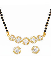 Gold Plated Classic Halo Mangalsutra Set