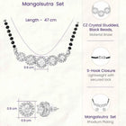 Rhodium Plated Classic Halo Mangalsutra Set