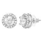 Rhodium Plated Classic Halo Mangalsutra Set