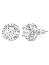 Rhodium Plated Classic Halo Mangalsutra Set