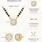 Gold Plated Solitaire Halo Mangalsutra Set