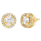 Gold Plated Solitaire Halo Mangalsutra Set