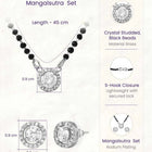 Rhodium Plated Solitaire Halo Mangalsutra Set