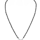 Rhodium Plated Solitaire Halo Mangalsutra Set