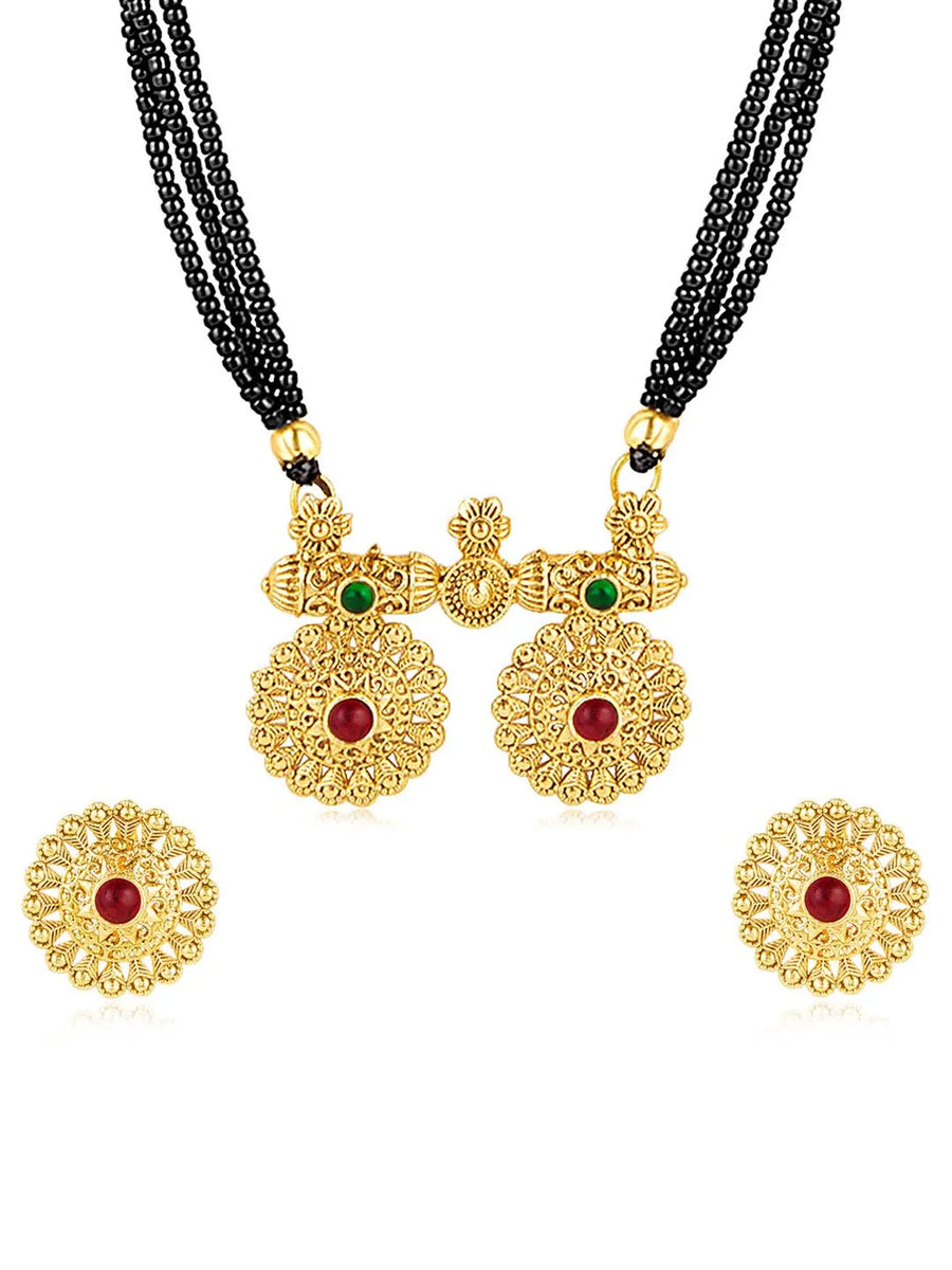 Mangalsutra Heritage Set | Traditional Elegance by Peora

