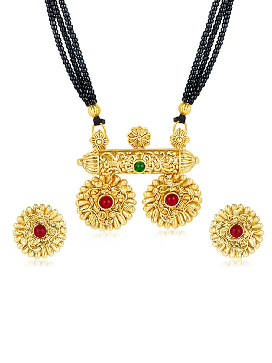 Stone Traditional Mangalsutra | Classic Indian Jewellery by Peora

