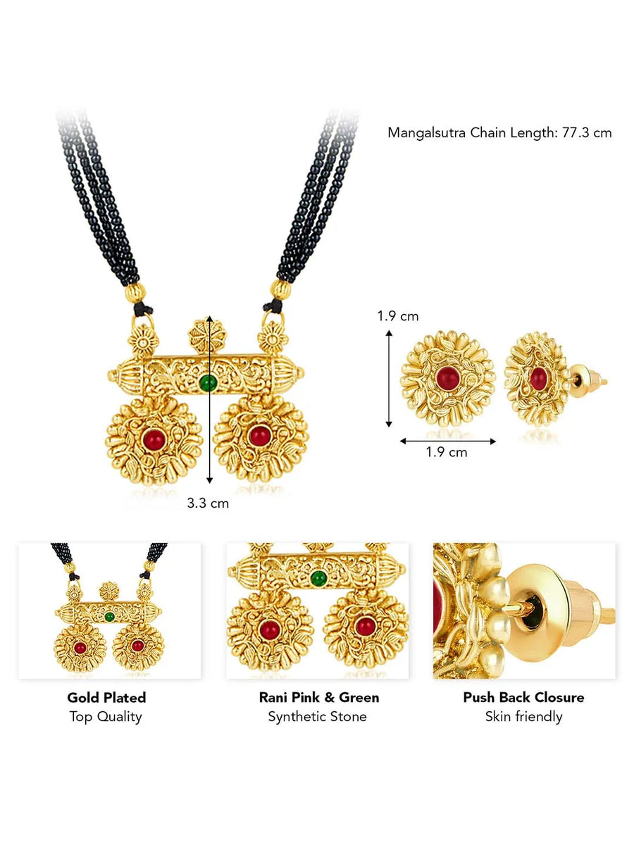 Stone Traditional Mangalsutra | Classic Indian Jewellery by Peora

