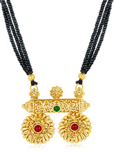 Timeless Rani Pink & Green Stone Mangalsutra Set