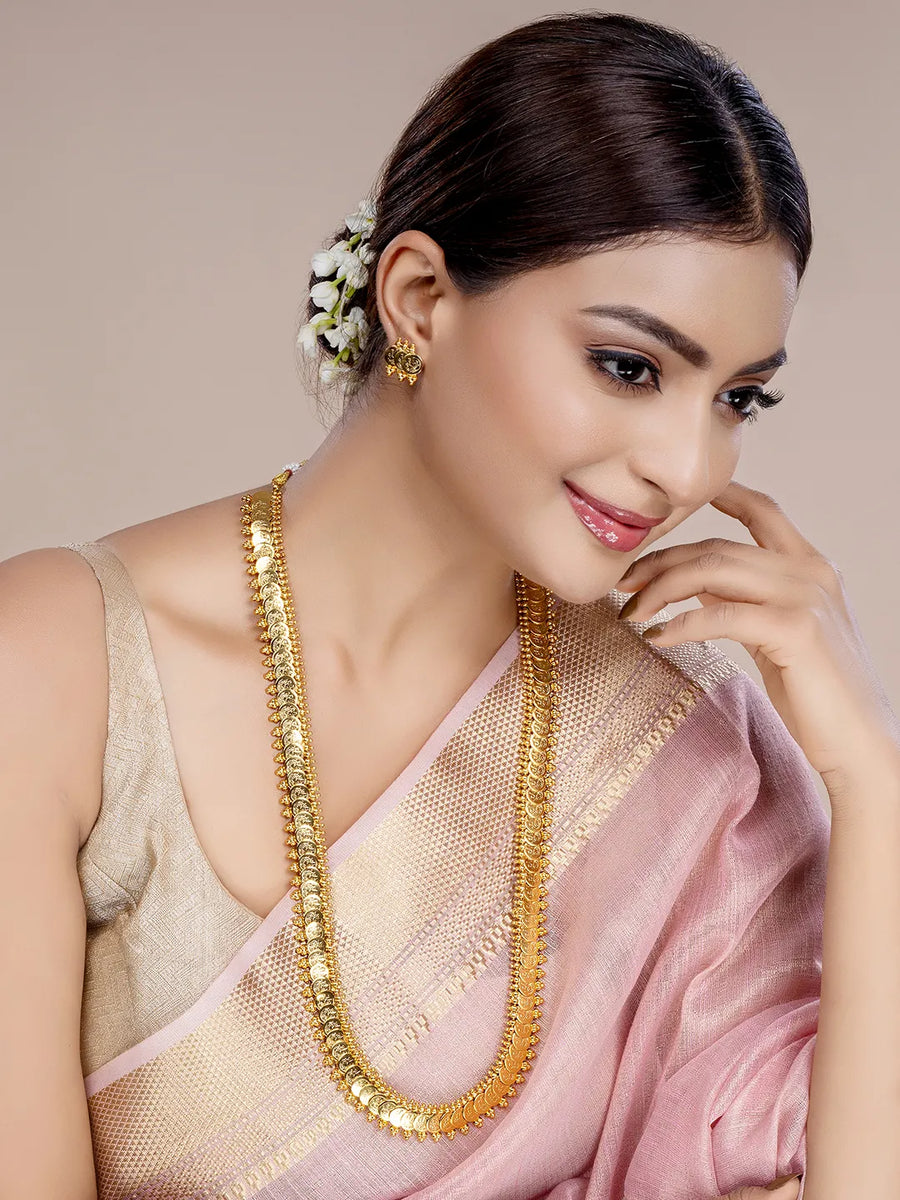 Coin Cascade Maharani Long Necklace