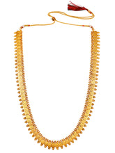 Coin Cascade Gold Plated Maharani Long Necklace