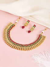 Peora Ethereal Temple Design Necklace Set