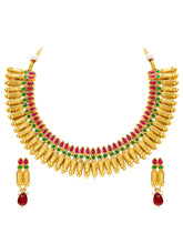 Peora Ethereal Temple Design Necklace Set