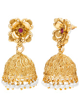 Peora Layered Heritage Jhumka Necklace Set - Gold
