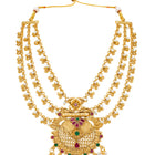 Peora Layered Heritage Jhumka Necklace Set - Gold