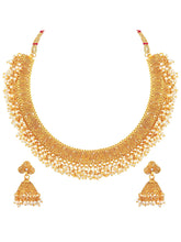 Gilded Pearls Gold Plated Necklace Set