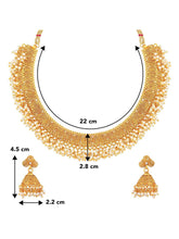 Gilded Pearls Gold Plated Necklace Set