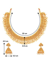 Gilded Pearls Gold Plated Necklace Set