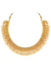 Gilded Pearls Gold Plated Necklace Set