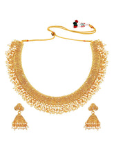 Gilded Pearls Gold Plated Necklace Set