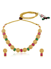 Gilded Grace Multicolour Gold Plated Necklace Set